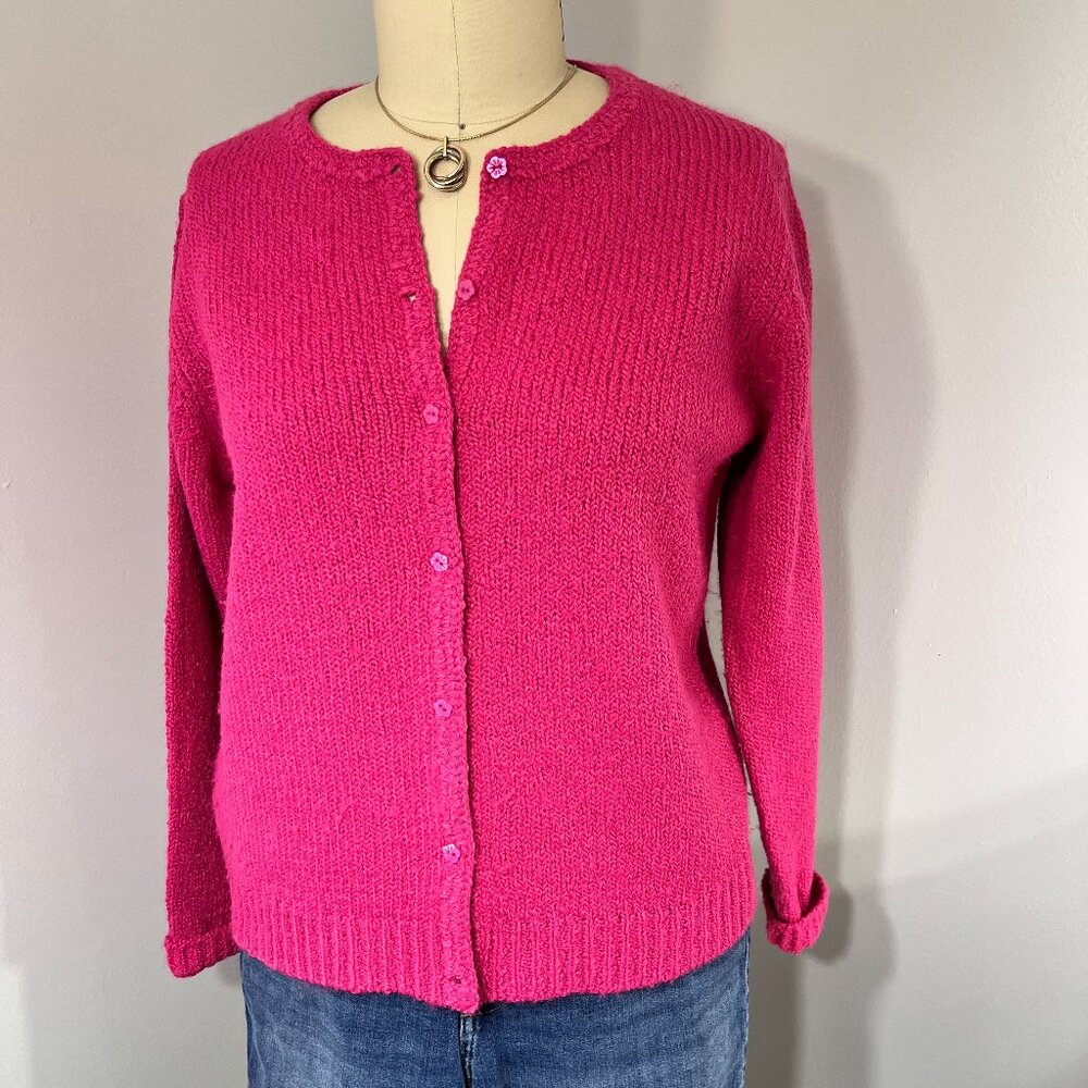 David Brooks Pink Cardigan, Size L